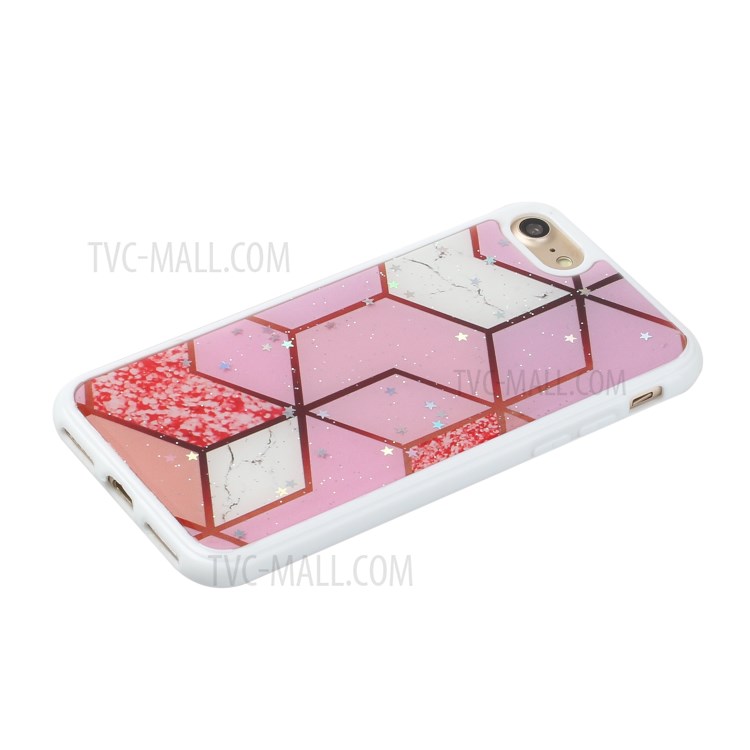 Marble Pattern Printing Epoxy TPU Back Case Phone Shell for iPhone 7/8/SE (2nd Generation) - Style C-2