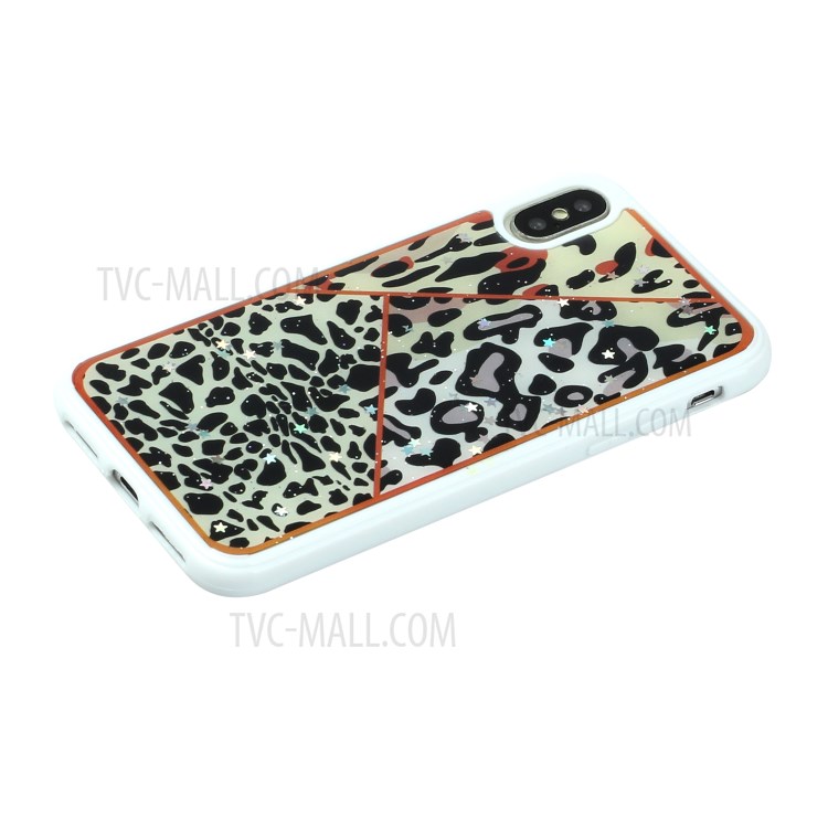 Marble Pattern Printing Epoxy TPU Back Case for iPhone X/XS 5.8 inch - Style F-2
