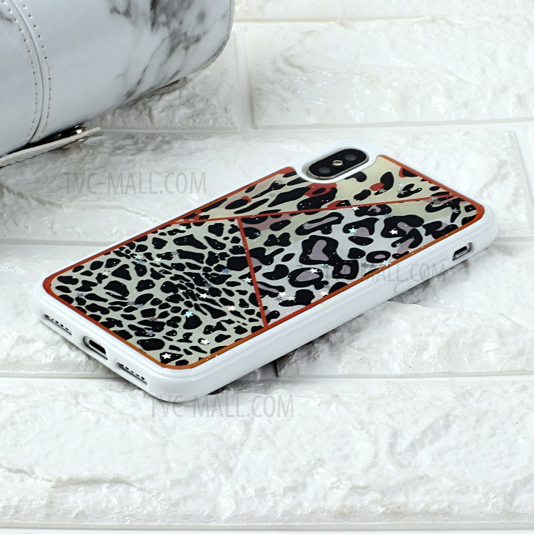 Marble Pattern Printing Epoxy TPU Back Case for iPhone X/XS 5.8 inch - Style F-5