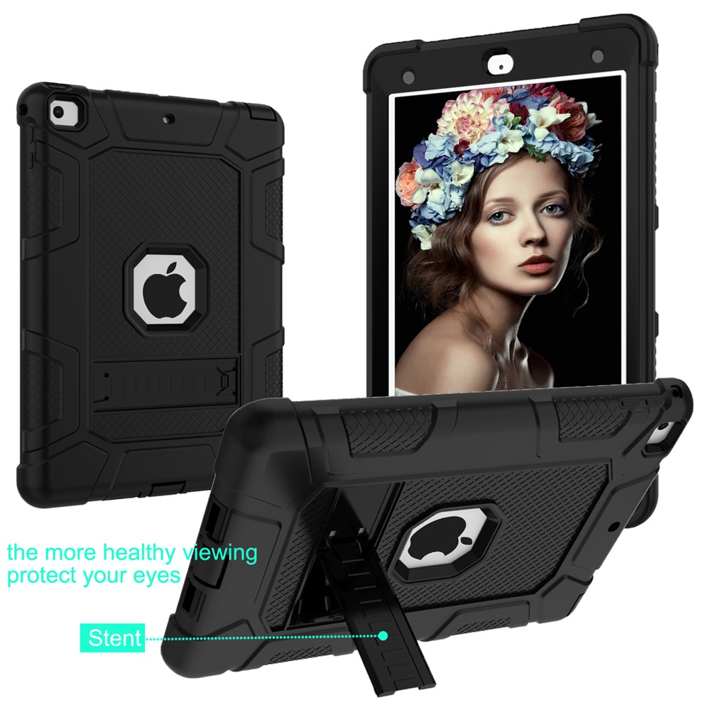 Shockproof Anti-dust Detachable 2-in-1 Protective TPU + PC Kickstand Tablet Cover for iPad Air 2 - Black-3