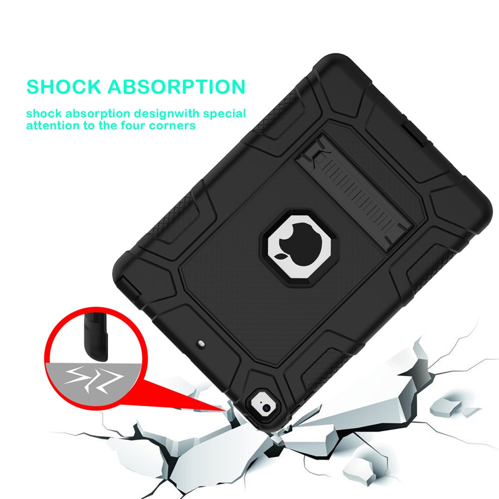 Shockproof Anti-dust Detachable 2-in-1 Protective TPU + PC Kickstand Tablet Cover for iPad Air 2 - Black-6