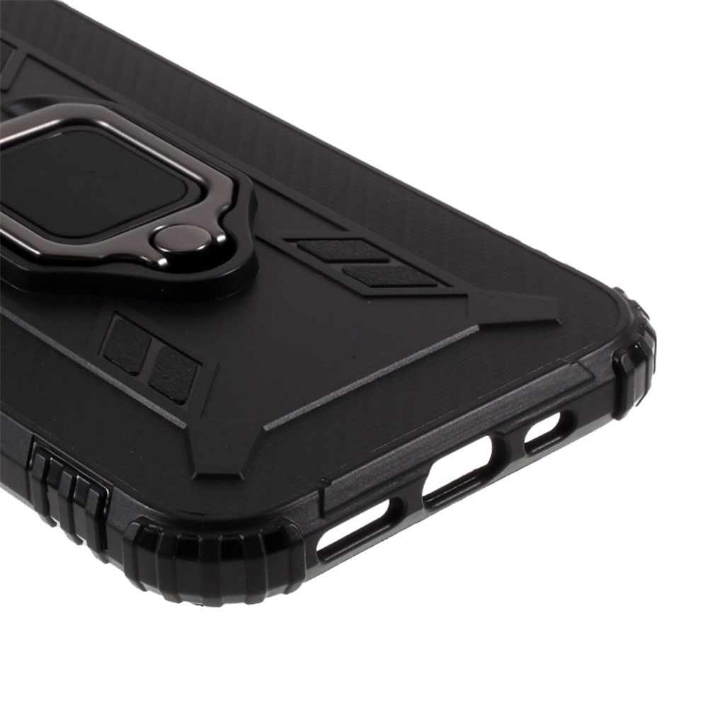 Finger Ring TPU Cell Phone Case for iPhone 12 Pro 6.1 inch - Black-5