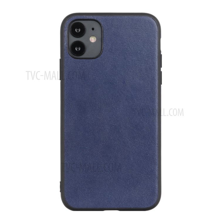 Genuine Leather Coated PC + TPU Hybrid Cover for iPhone 12 Pro / 12 Max 6.1-inch - Blue-1