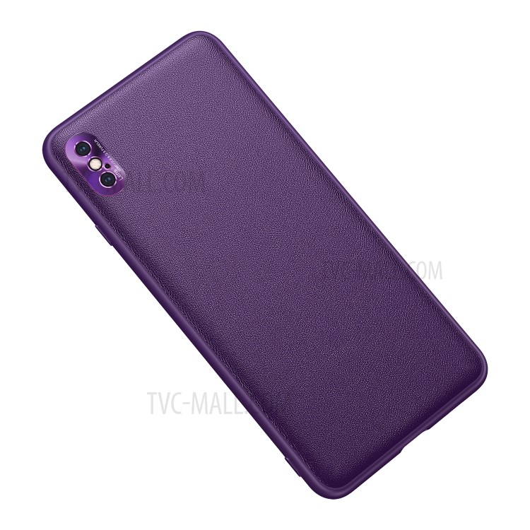 FUKELAI CD Veins Phone Case Combo Cover with Camera Covering for iPhone XR 6.1 inch - Purple-1