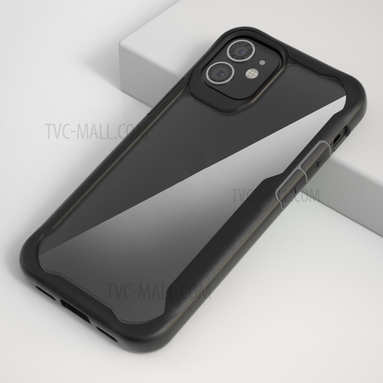 Queda Shell Resistente Híbrido PC + TPU Para Iphone 12 Pro Máximo De 6,7 Polegadas - Preto-1