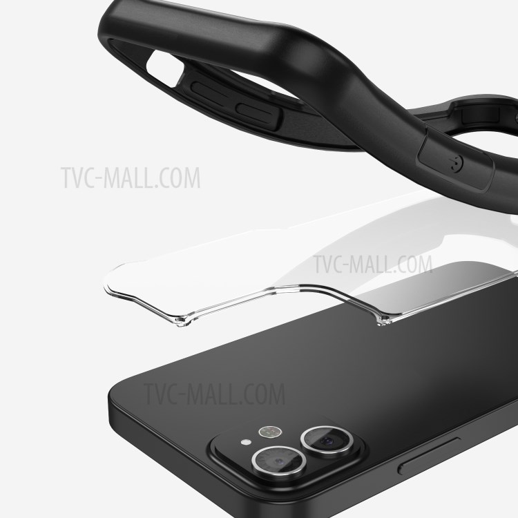 Queda Shell Resistente Híbrido PC + TPU Para Iphone 12 Pro Máximo De 6,7 Polegadas - Preto-4