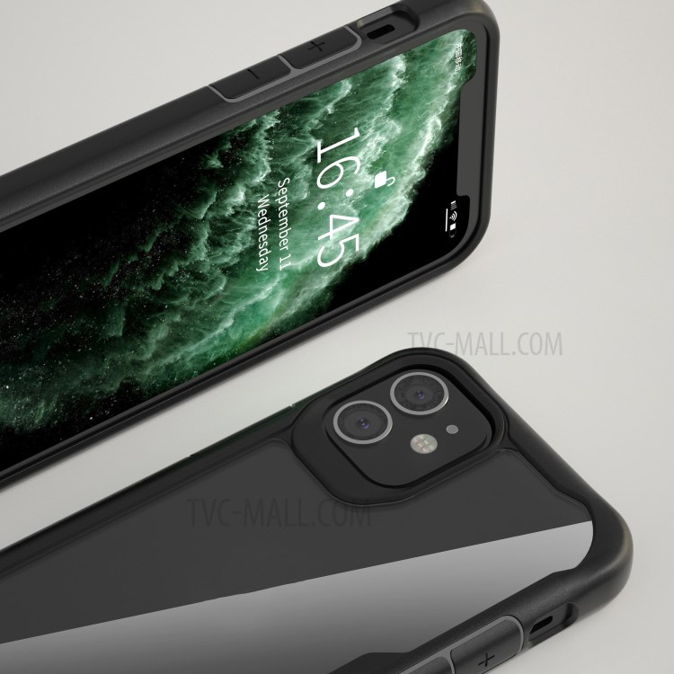 Queda Shell Resistente Híbrido PC + TPU Para Iphone 12 Pro Máximo De 6,7 Polegadas - Preto-5