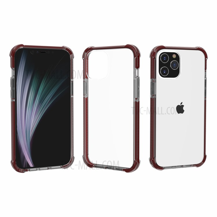 Air-cushion Dropproof Acrylic + TPU Hybrid Case for iPhone 12 5.4 inch - Brown-10