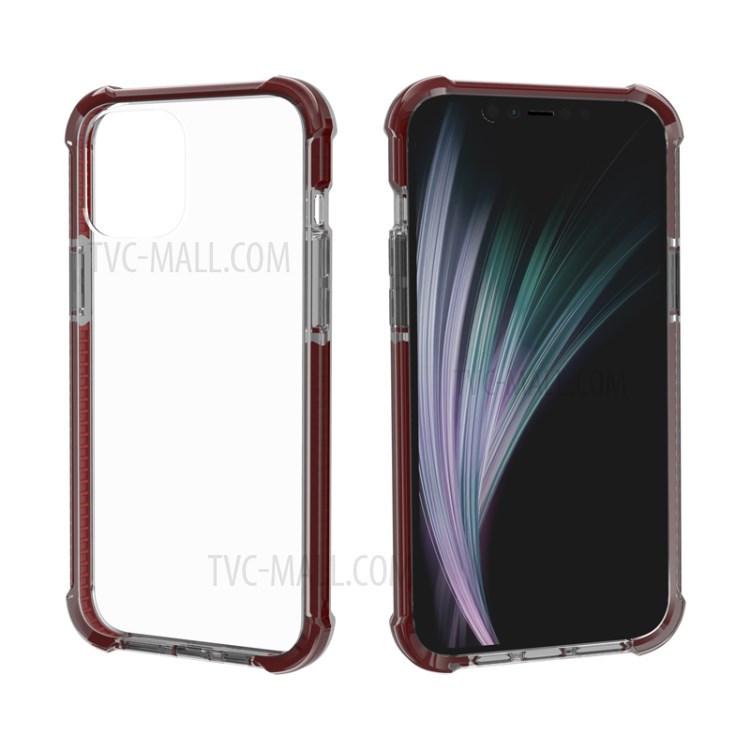 Air-cushion Dropproof Acrylic + TPU Hybrid Case for iPhone 12 5.4 inch - Brown-5