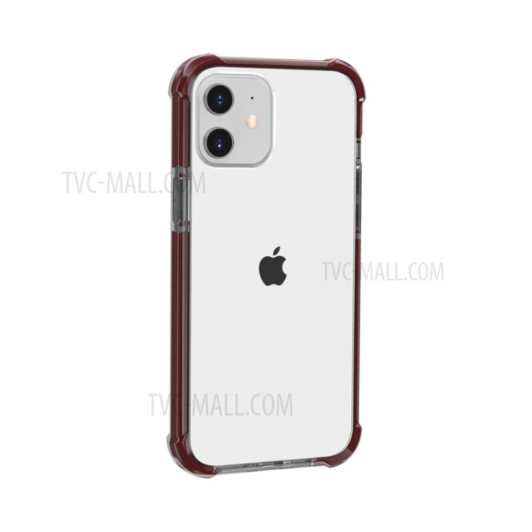 Air-cushion Dropproof Acrylic + TPU Hybrid Case for iPhone 12 5.4 inch - Brown-6