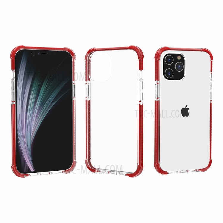 Air-cushion Dropproof Acrylic + TPU Hybrid Case for iPhone 12 mini - Red-10