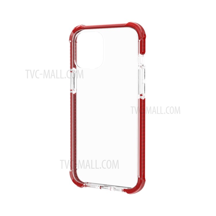 Air-cushion Dropproof Acrylic + TPU Hybrid Case for iPhone 12 mini - Red-4