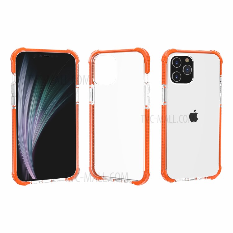 Air-cushion Dropproof Acrylic + TPU Hybrid Case for iPhone 12 5.4 inch - Orange-10