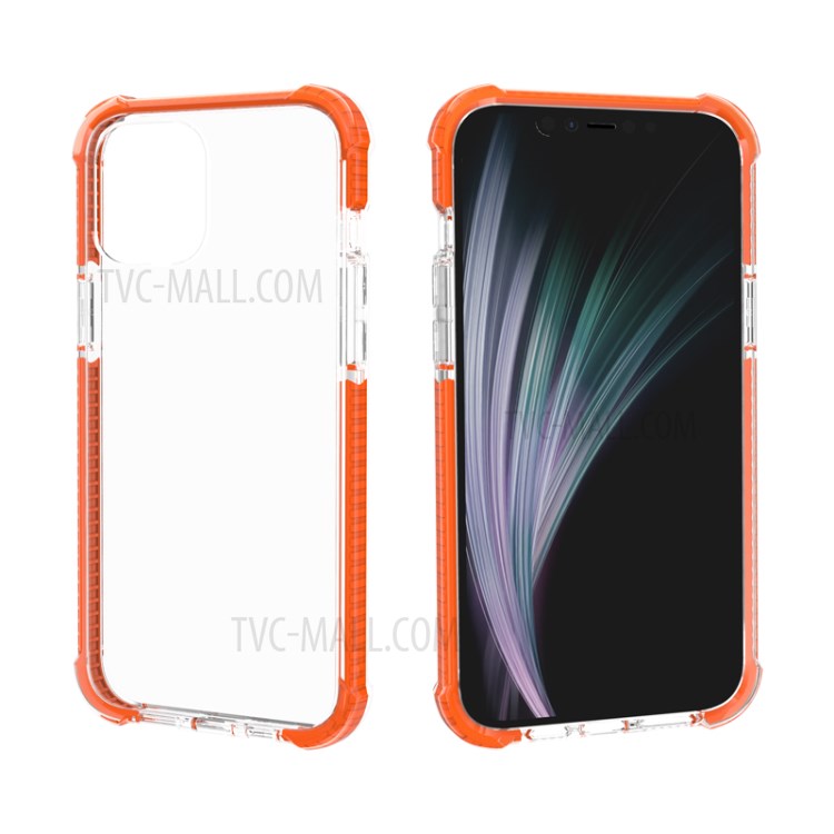 Air-cushion Dropproof Acrylic + TPU Hybrid Case for iPhone 12 5.4 inch - Orange-5