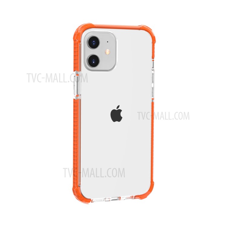 Air-cushion Dropproof Acrylic + TPU Hybrid Case for iPhone 12 5.4 inch - Orange-6