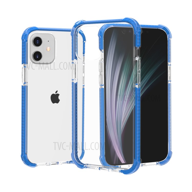 Air-cushion Dropproof Acrylic + TPU Hybrid Case for iPhone 12 mini - Blue-1