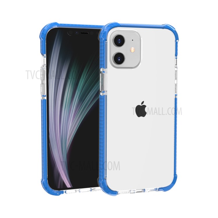Air-cushion Dropproof Acrylic + TPU Hybrid Case for iPhone 12 mini - Blue-2