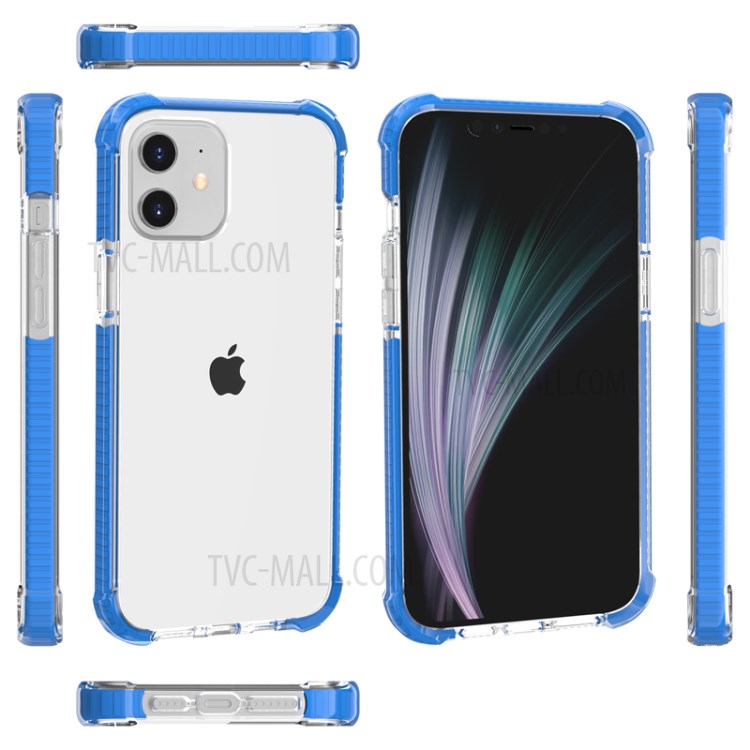 Air-cushion Dropproof Acrylic + TPU Hybrid Case for iPhone 12 mini - Blue-7