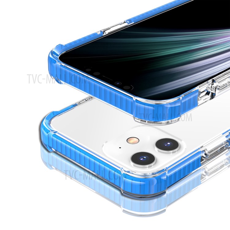 Air-cushion Dropproof Acrylic + TPU Hybrid Case for iPhone 12 mini - Blue-8