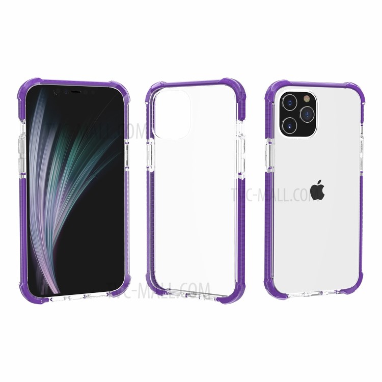 Air-cushion Dropproof Acrylic + TPU Hybrid Case for iPhone 12 5.4 inch - Purple-10