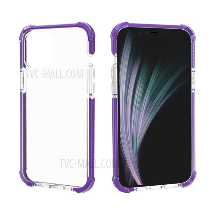 Air-cushion Dropproof Acrylic + TPU Hybrid Case for iPhone 12 5.4 inch - Purple-5