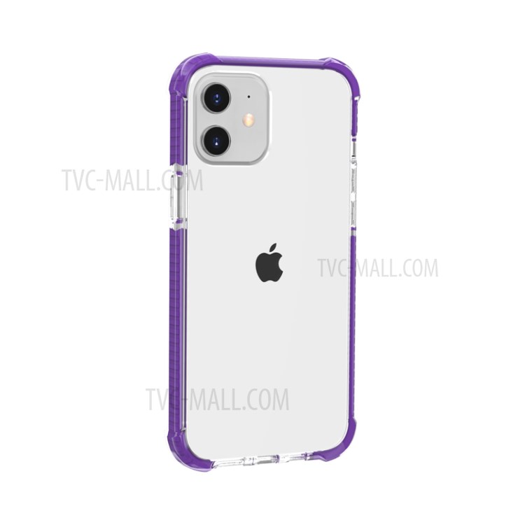 Air-cushion Dropproof Acrylic + TPU Hybrid Case for iPhone 12 5.4 inch - Purple-6