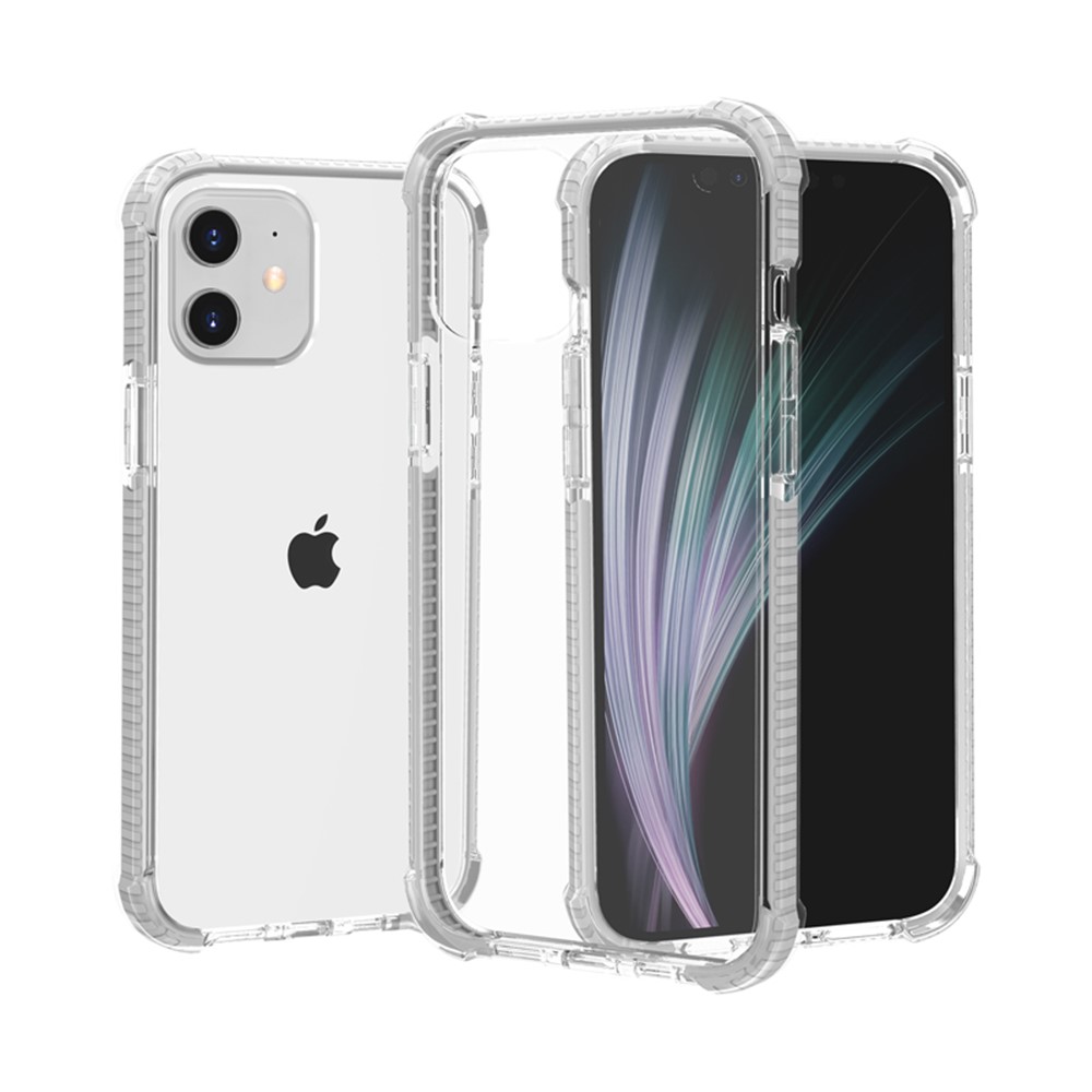 Air-cushion Dropproof Acrylic + TPU Hybrid Case for iPhone 12 5.4 inch - White-1