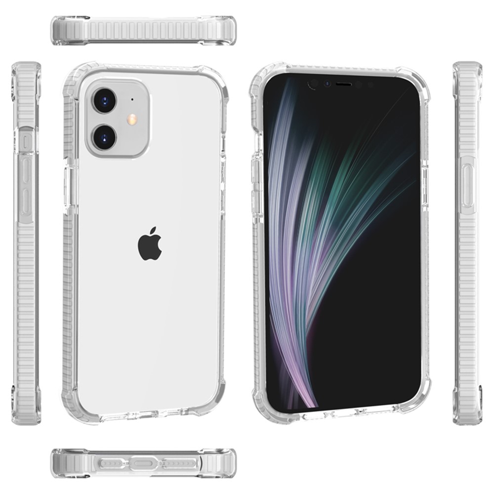 Air-cushion Dropproof Acrylic + TPU Hybrid Case for iPhone 12 5.4 inch - White-7