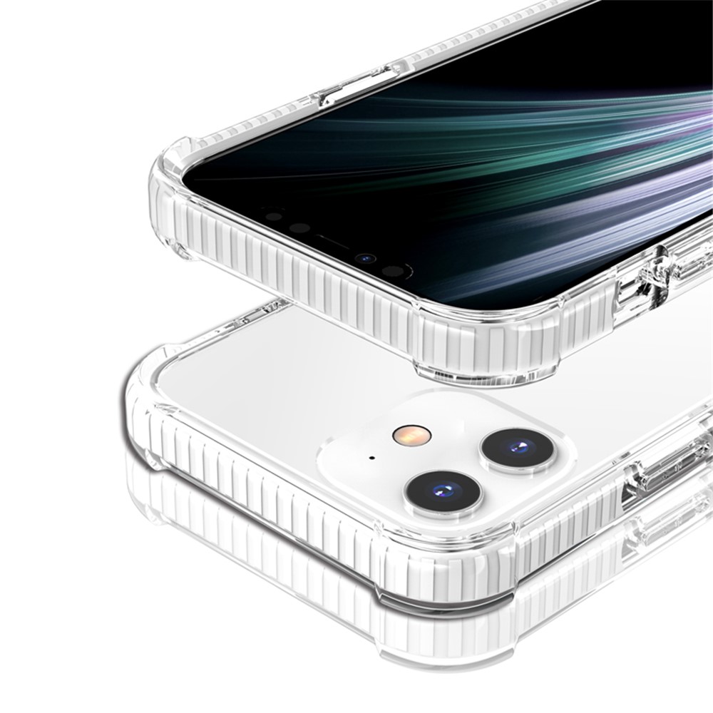 Air-cushion Dropproof Acrylic + TPU Hybrid Case for iPhone 12 5.4 inch - White-8