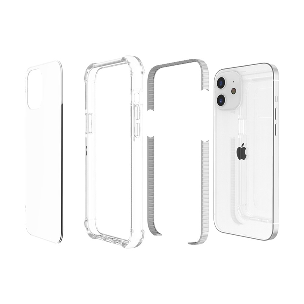 Air-cushion Dropproof Acrylic + TPU Hybrid Case for iPhone 12 5.4 inch - White-9