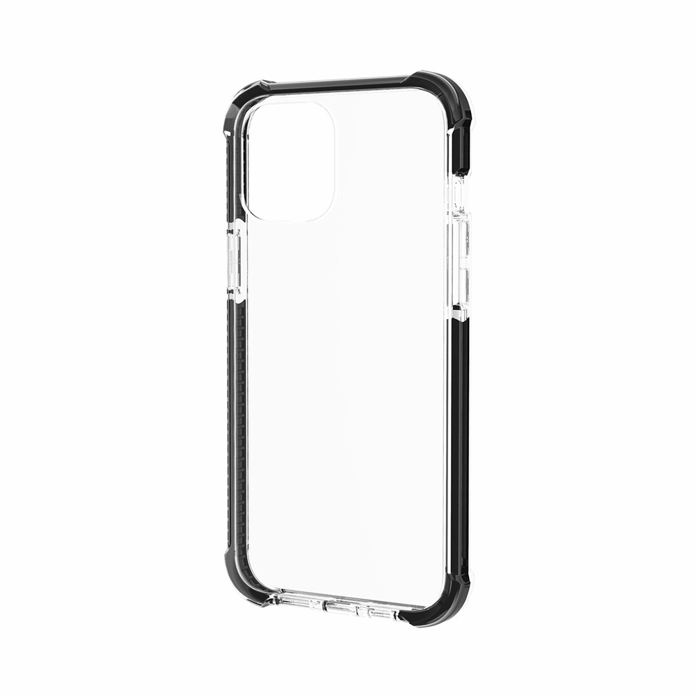 Air-cushion Dropproof Acrylic + TPU Hybrid Cover for iPhone 12 Max 6.1 inch - Transparent Black-3
