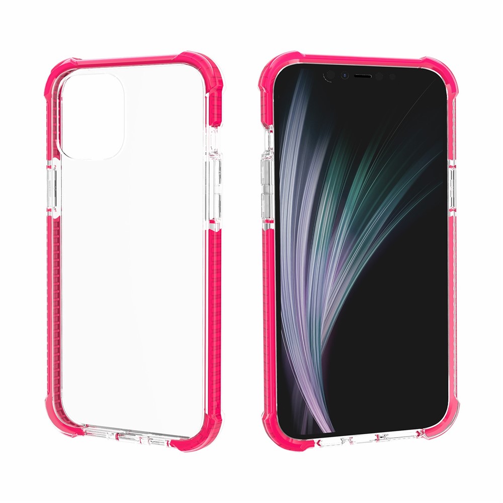 Air-cushion Dropproof Acrylic + TPU Hybrid Cover for iPhone 12 Max 6.1 inch - Rose-2