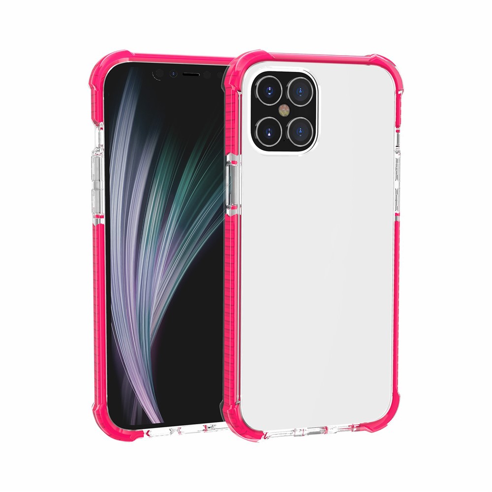 Air-cushion Dropproof Acrylic + TPU Hybrid Cover for iPhone 12 Max 6.1 inch - Rose-4