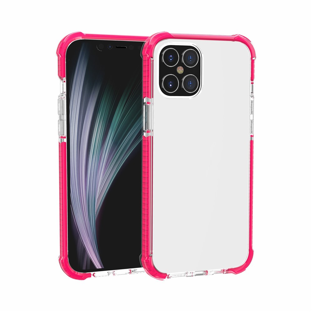 Air-cushion Drop-prest Acrylic + TPU Hybrid Cover Para Iphone 12 - Rosa-4