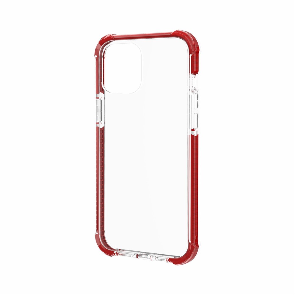 Air-cushion Dropproof Acrylic + TPU Hybrid Cover for iPhone 12 Max 6.1 inch - Red-3