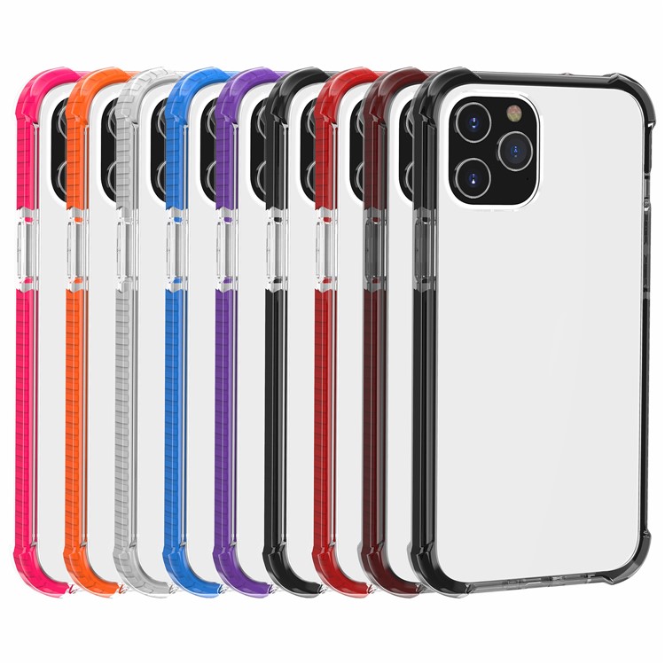 À Coussin D'air Dropproof Coquille De Téléphone Hybride TPU Acrylique + Pour Iphone 12 Pro Max 6,7 Pouce - Gris Noir-12
