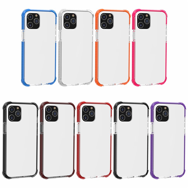 À Coussin D'air Dropproof Coquille De Téléphone Hybride TPU Acrylique + Pour Iphone 12 Pro Max 6,7 Pouce - Gris Noir-13