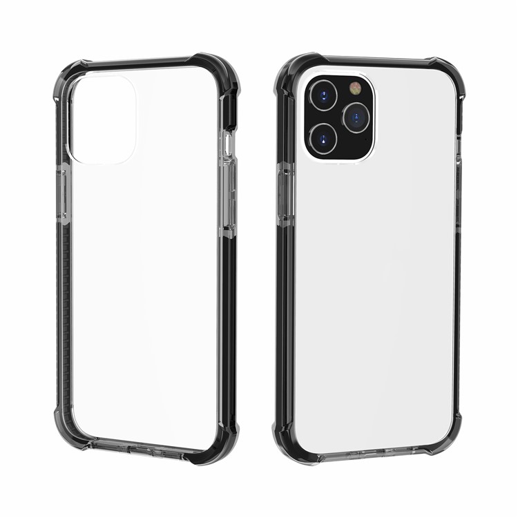 À Coussin D'air Dropproof Coquille De Téléphone Hybride TPU Acrylique + Pour Iphone 12 Pro Max 6,7 Pouce - Gris Noir-6