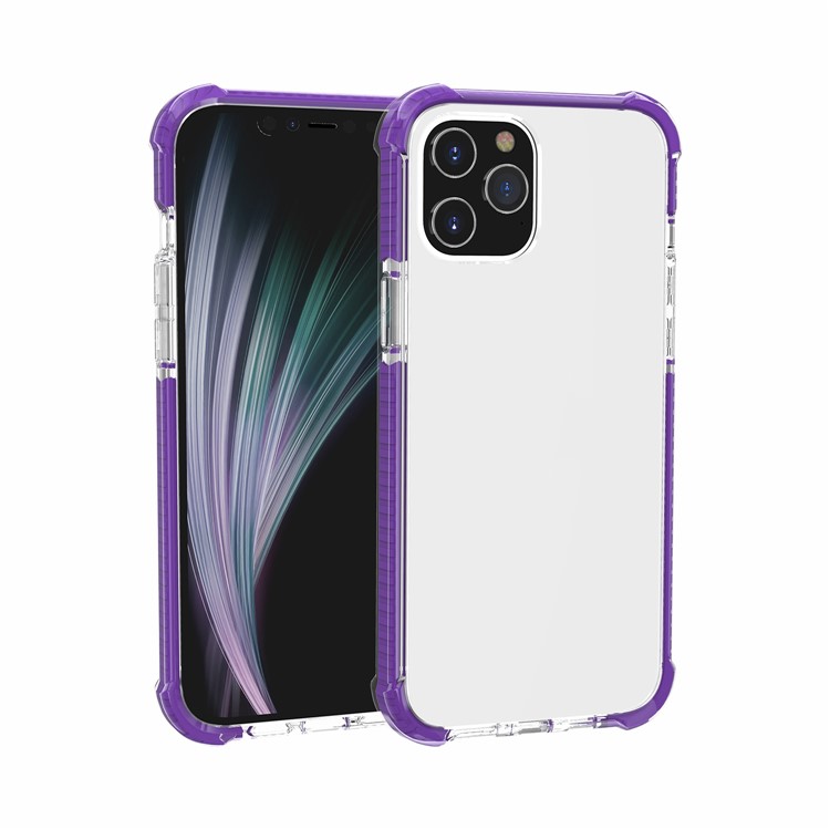 Air-cushion Dropproof Acrylic + TPU Hybrid Phone Shell for iPhone 12 Pro Max 6.7 inch - Purple-2