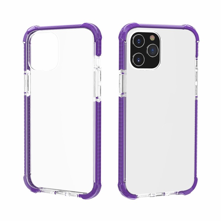 Air-cushion Dropproof Acrylic + TPU Hybrid Phone Shell for iPhone 12 Pro Max 6.7 inch - Purple-6