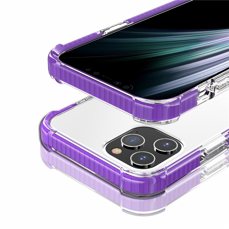 Air-cushion Dropproof Acrylic + TPU Hybrid Phone Shell for iPhone 12 Pro Max 6.7 inch - Purple-8
