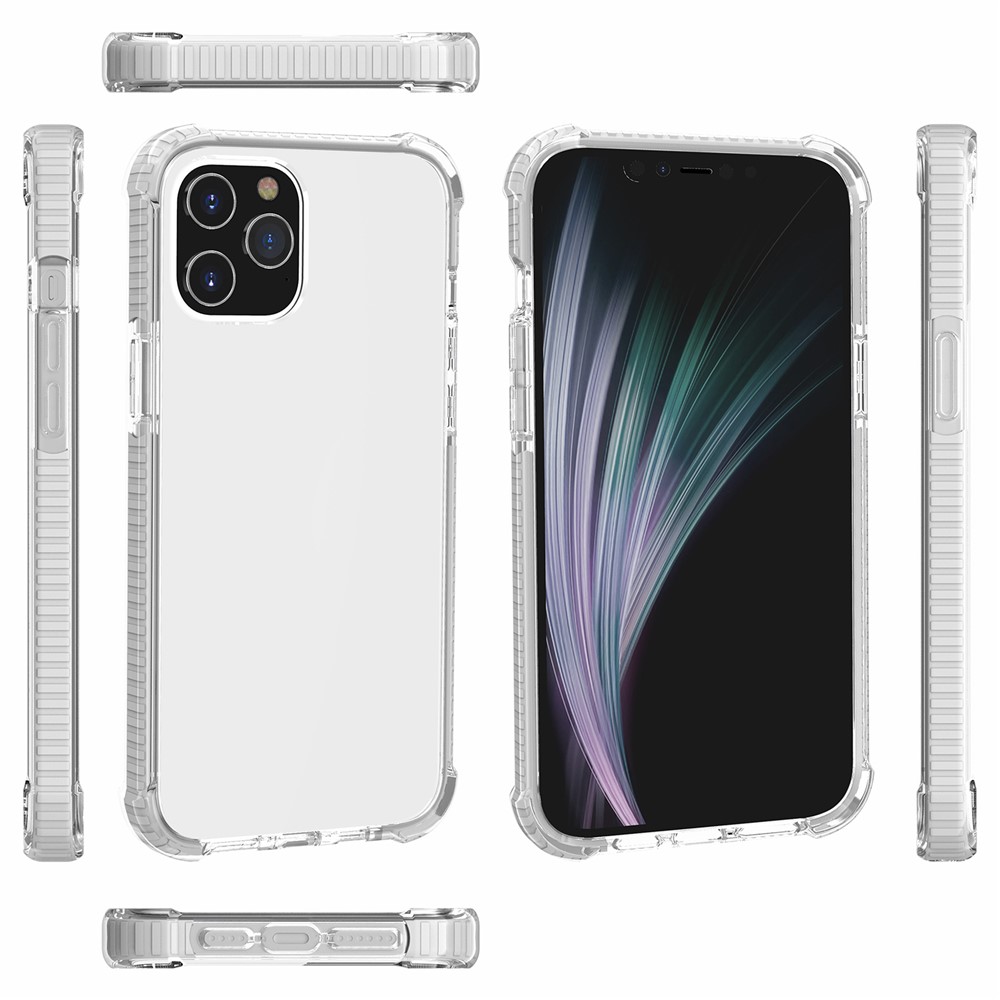 Air-cushion Dropproof Acrylic + TPU Hybrid Phone Shell for iPhone 12 Pro Max 6.7 inch - White-3