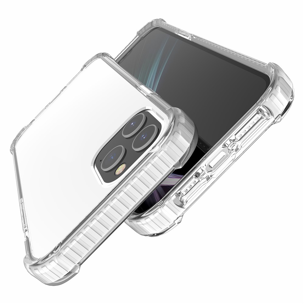 Air-cushion Dropproof Acrylic + TPU Hybrid Phone Shell for iPhone 12 Pro Max 6.7 inch - White-7