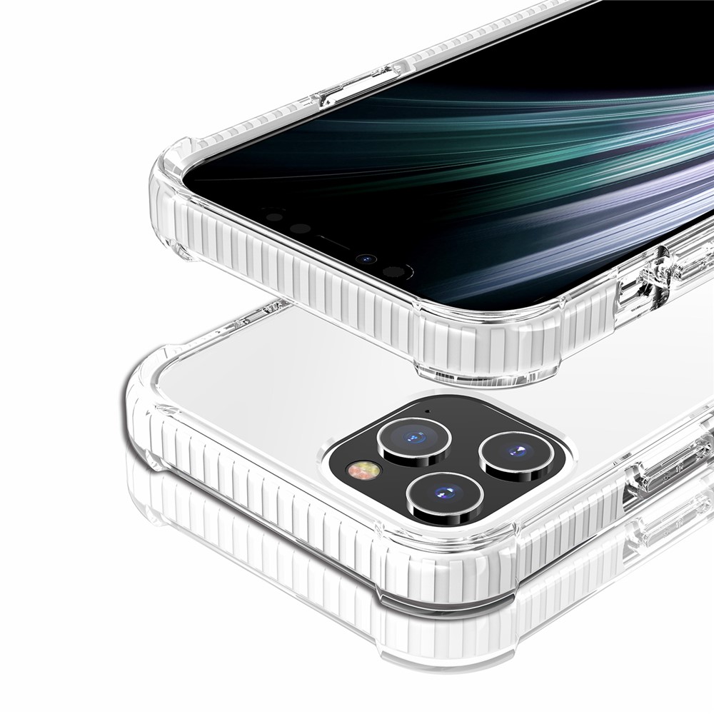 Air-cushion Dropproof Acrylic + TPU Hybrid Phone Shell for iPhone 12 Pro Max 6.7 inch - White-8