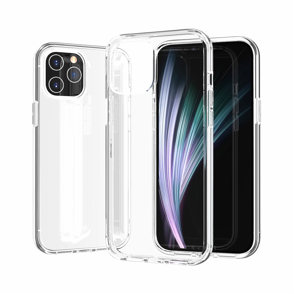 Anti-fingerprint Clear PC+TPU Hybrid Phone Case for iPhone 12 5.4 inch - Transparent-1