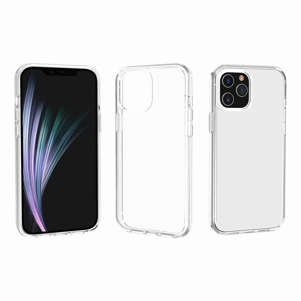 Anti-fingerprint Clear PC+TPU Hybrid Phone Case for iPhone 12 5.4 inch - Transparent-2