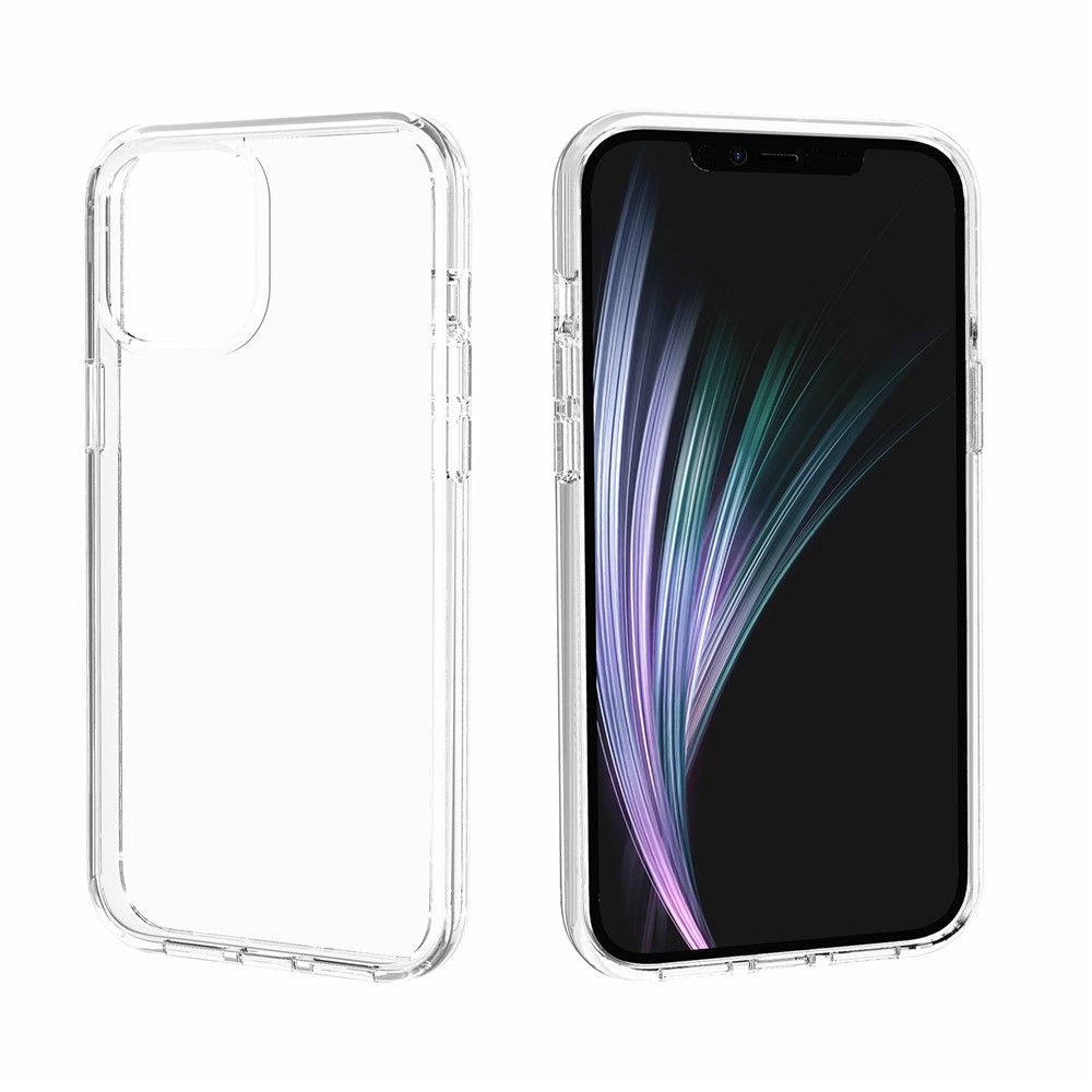 Anti-fingerprint Clear PC+TPU Hybrid Phone Case for iPhone 12 5.4 inch - Transparent-4