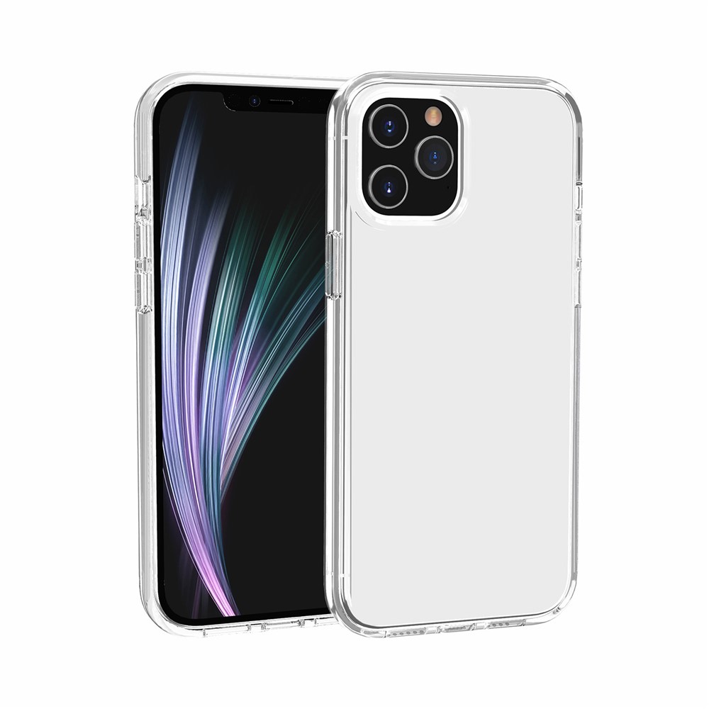 Anti-fingerprint Clear PC+TPU Hybrid Phone Case for iPhone 12 5.4 inch - Transparent-5