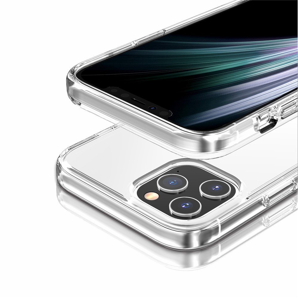 Anti-fingerprint Clear PC+TPU Hybrid Phone Case for iPhone 12 5.4 inch - Transparent-8