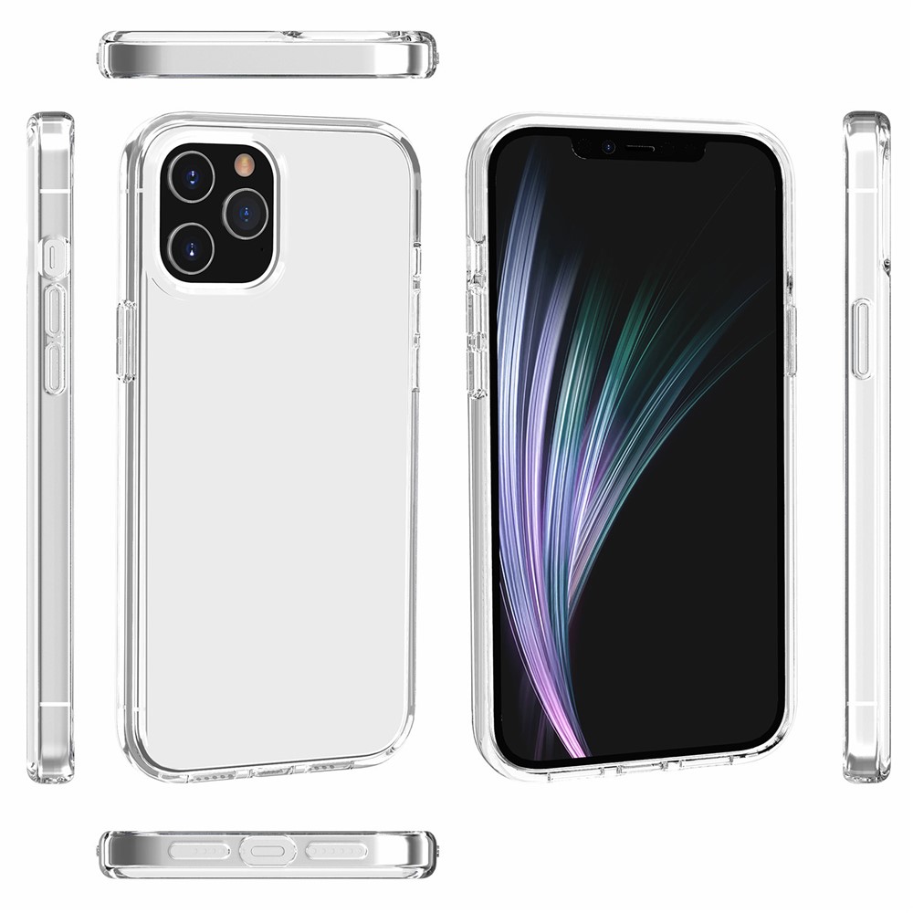 Anti-fingerprint Clear PC+TPU Hybrid Phone Case for iPhone 12 5.4 inch - Transparent-9